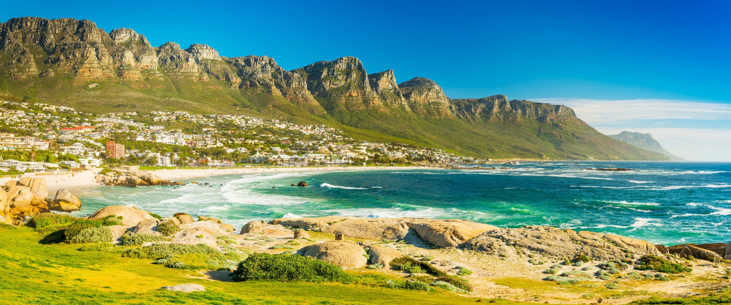 Panoramic dusk over the South African coast